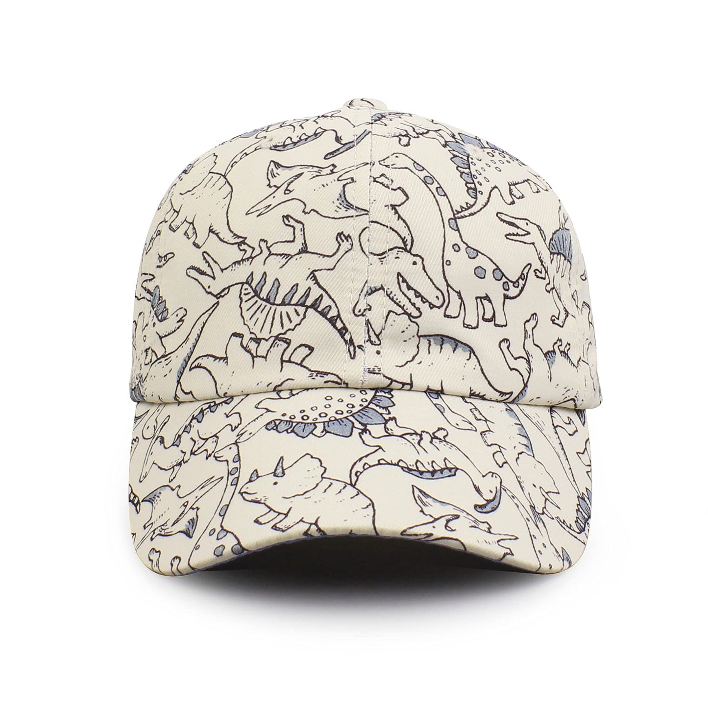 JANGANNSA Dinosaur Boys Girls Caps Waterproof Quick-Dry Baseball Caps for Boys Girls Toddler Kids Beach Hat Spring Summer Autumn 2-6Y(Beige Dinosaure2-6 Years)