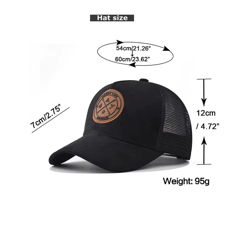 Summer Mesh Baseball Cap Women Men ENJOY LIFE Letter Patch Snapback Hat Casual Breathable Unisex Street Hip Hop Trucker Caps