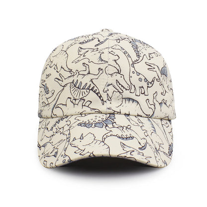 JANGANNSA Dinosaur Boys Girls Caps Waterproof Quick-Dry Baseball Caps for Boys Girls Toddler Kids Beach Hat Spring Summer Autumn 2-6Y(Beige Dinosaure2-6 Years)